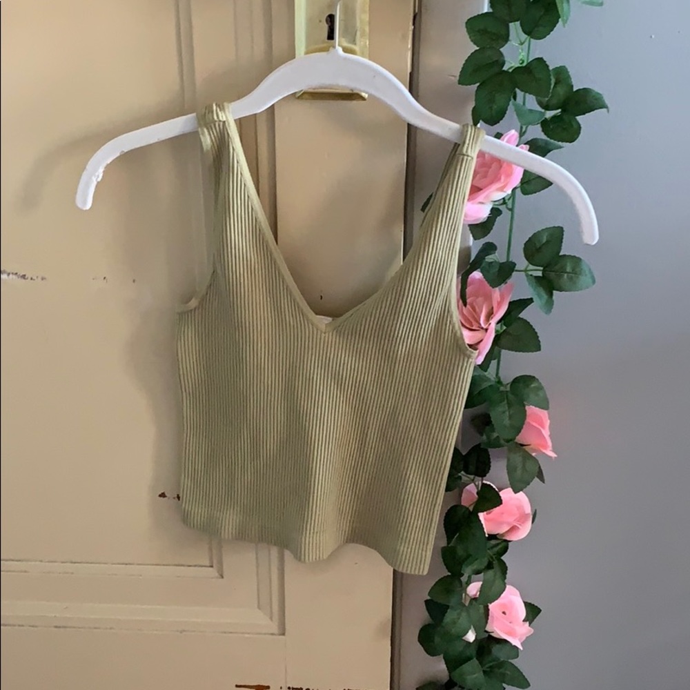 cropped, ribbed tank
